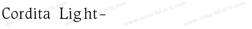 Cordita Light字体转换